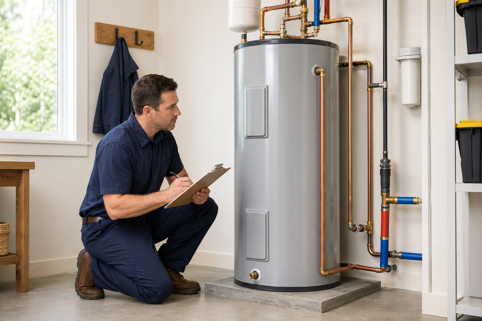 Water heater installation service